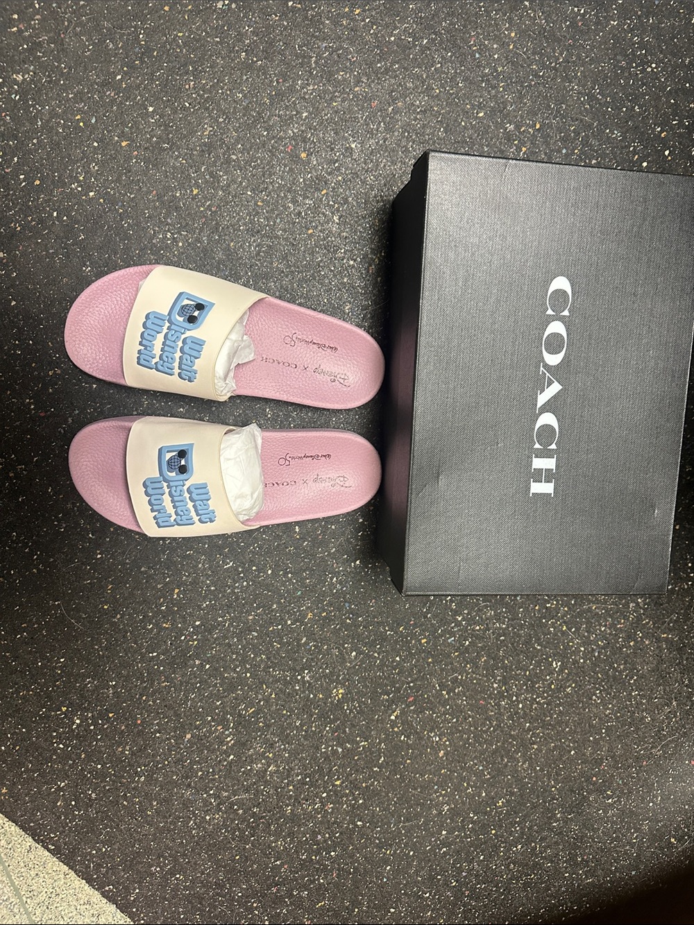 Coach Women's Lilac Sport Slide Sandals - Picture 2 of 2